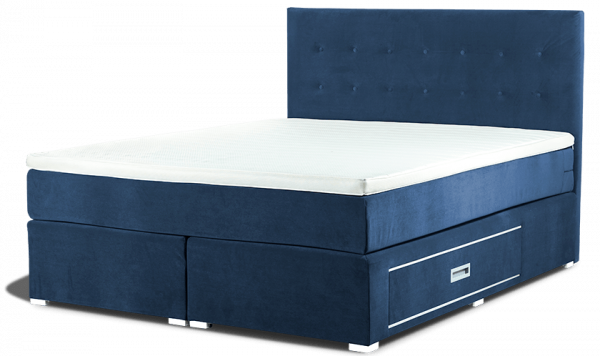 Casper Dreams boxspring krevet Borna u tamno plavoj boji